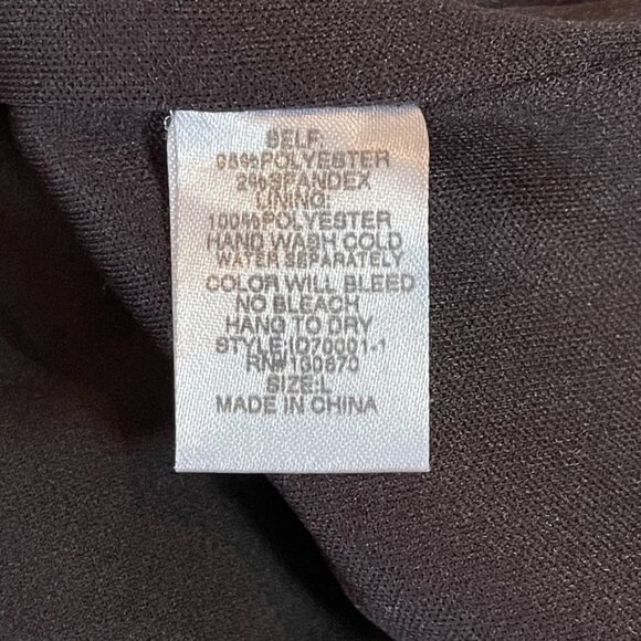 Long black dress evening graduation low back bow back detail sleeveless size L - Picture 10 of 11